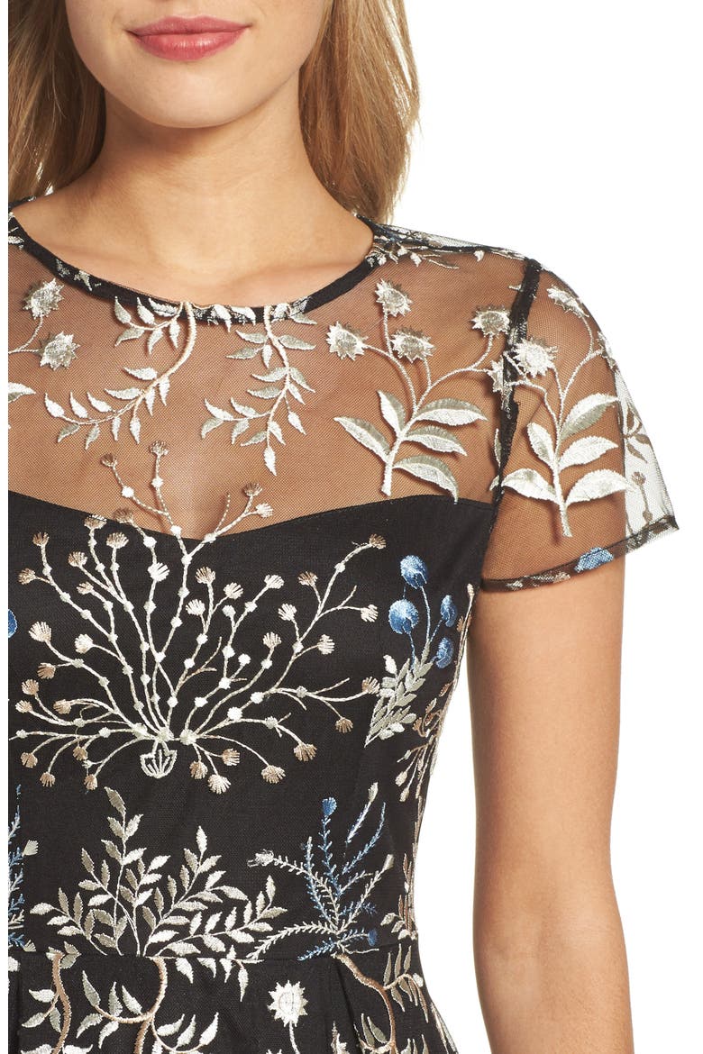 Ethereal Fit & Flare Dress, Alternate, color, BLUE MULTI
