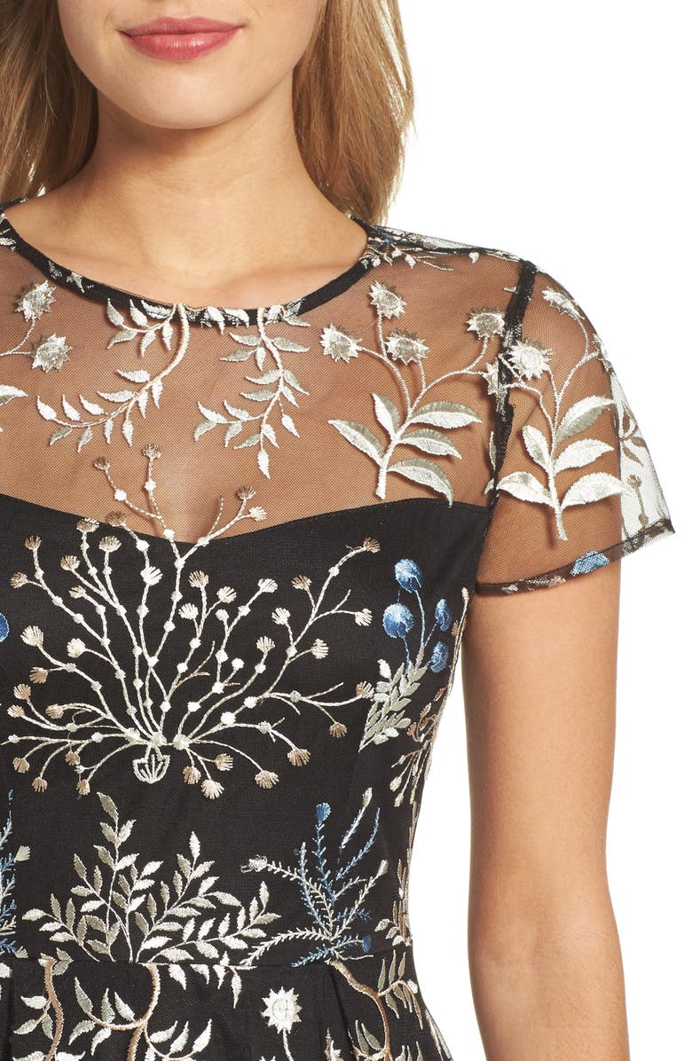 Adrianna Papell Ethereal Fit & Flare Dress, Alternate, color, 