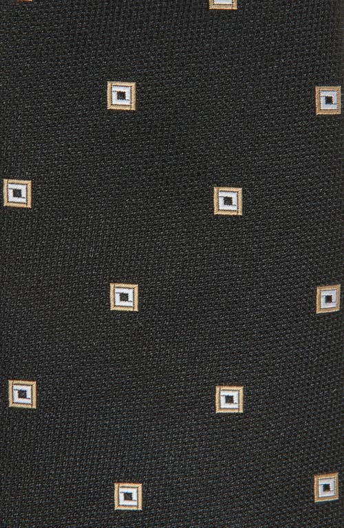 Hugo Boss Boss Geometric Jacquard Tie In Black