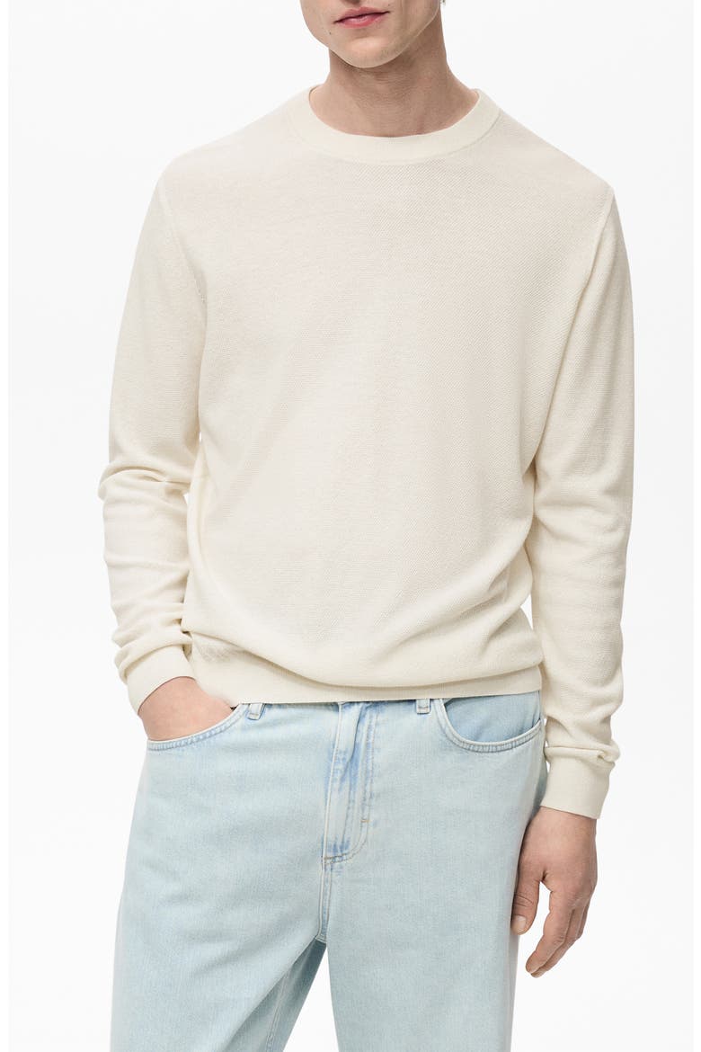 Regular Fit Fine Knit Sweater, Main, color, IVORY WHITE