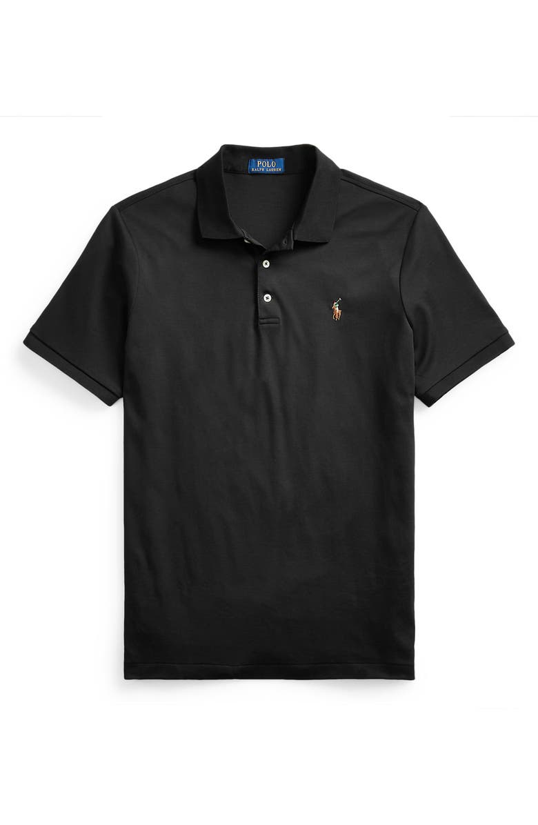 Polo Ralph Lauren Classic Fit Soft Pima Cotton Polo Shirt, Alternate, color, Polo Black