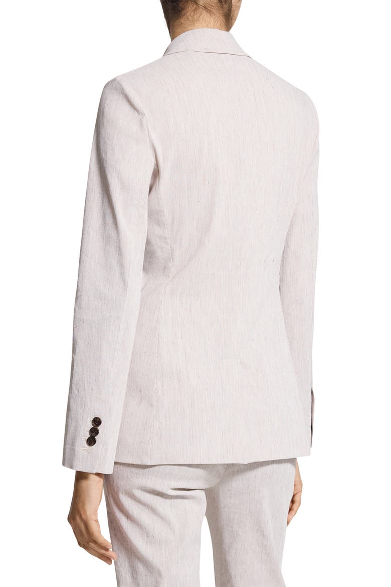 Staple Linen Blend Blazer, Alternate, color, COGNAC MULTI