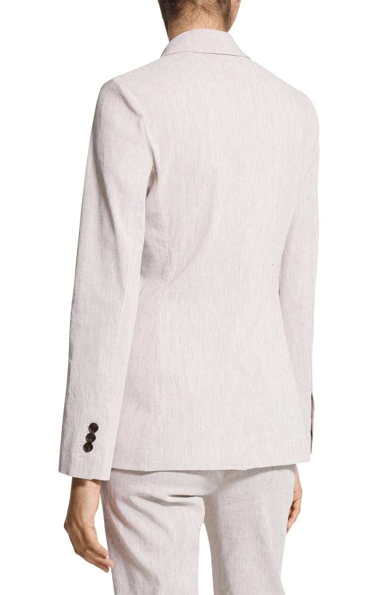 Theory Staple Linen Blend Blazer, Alternate, color, Cognac Multi