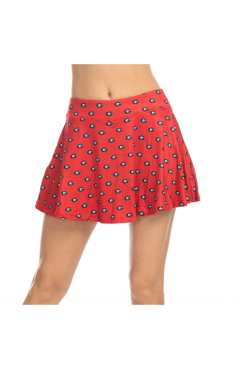 ZOOZATZ Women's ZooZatz Red Georgia Bulldogs Allover Print Flowy Skort, Main, color, Red