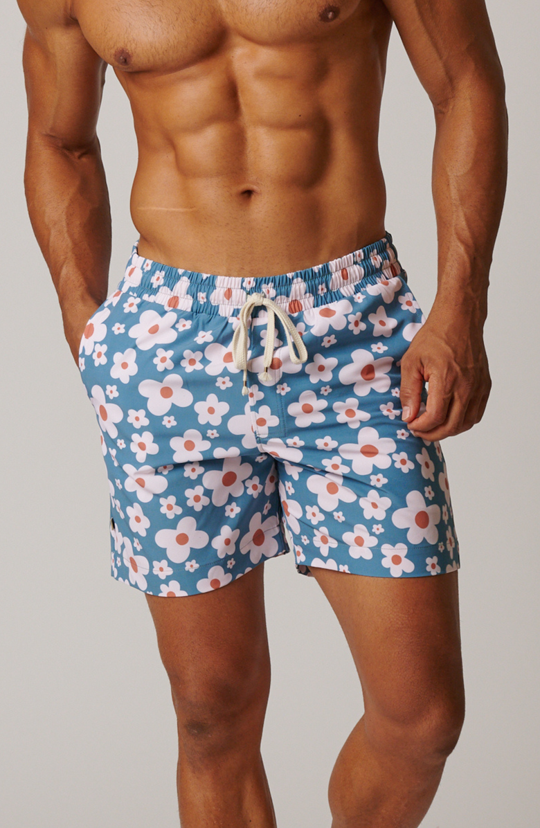 LEISURE LAB Camomile Swim Trunk, Main, color, Tidepool