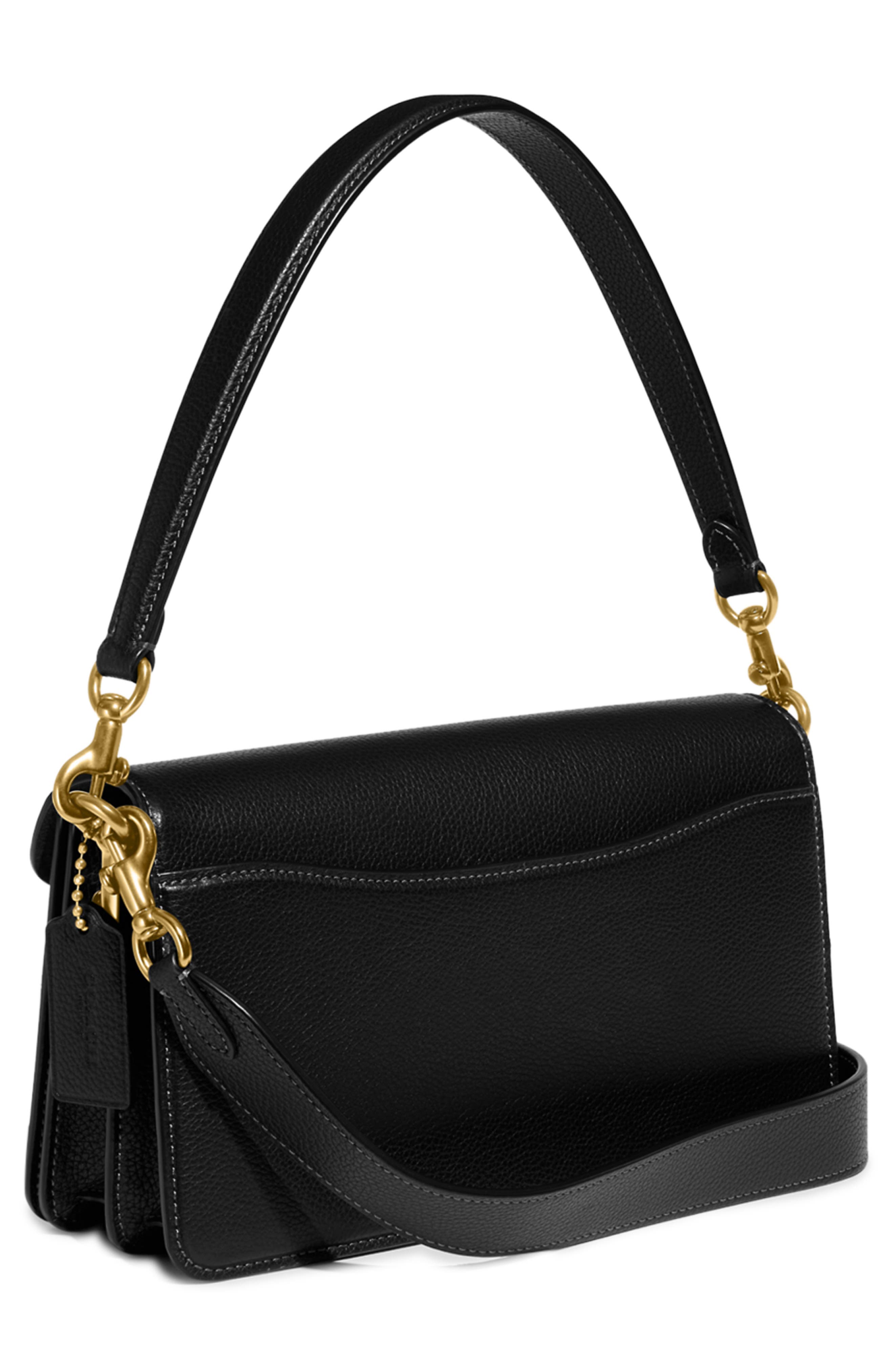 COACH Tabby 26 Leather Shoulder Bag, Alternate, color, B4/ Black