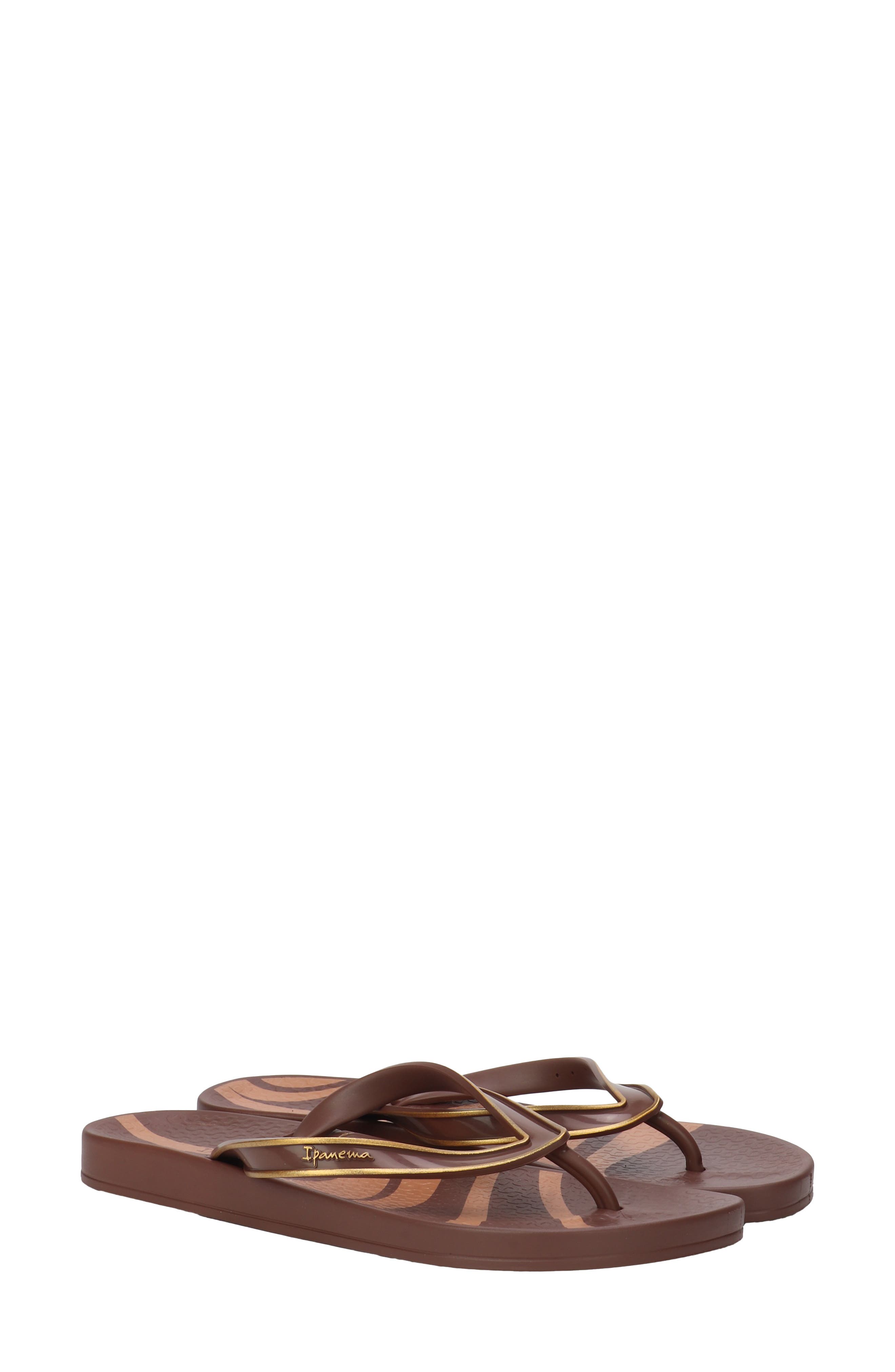 Anatomica Linea Flip Flop, Alternate, color, BROWN/BROWN/COPPER