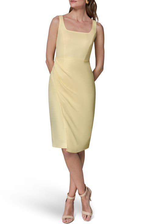 Faux Wrap Sheath Dress