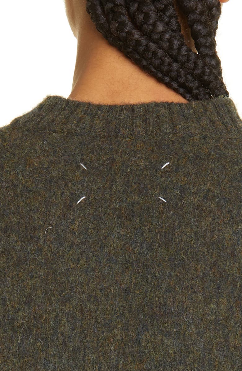 Maison Margiela V-Neck Wool Sweater, Alternate, color,