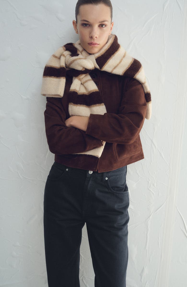 MANGO Mid Rise Straight Leg Jeans, Alternate, color, Charcoal