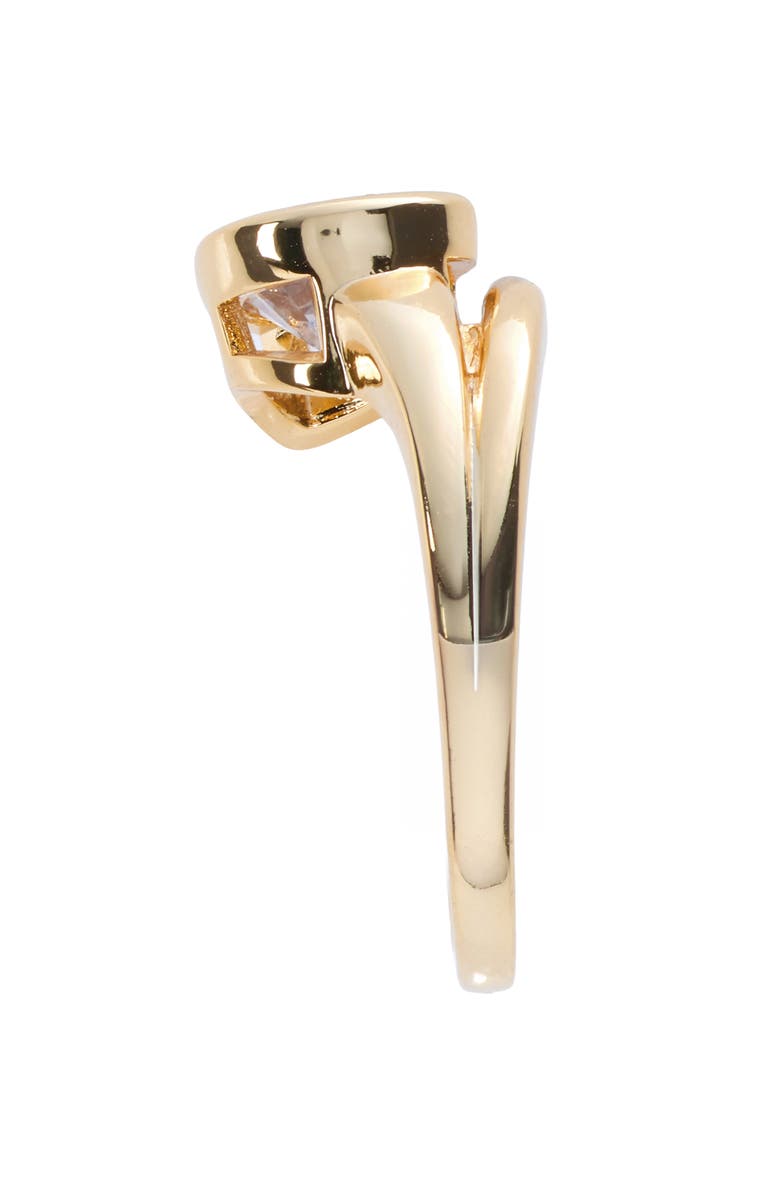 ATHRA LUXE Modern Muse Bezel Wrap Ring, Alternate, color, Gold