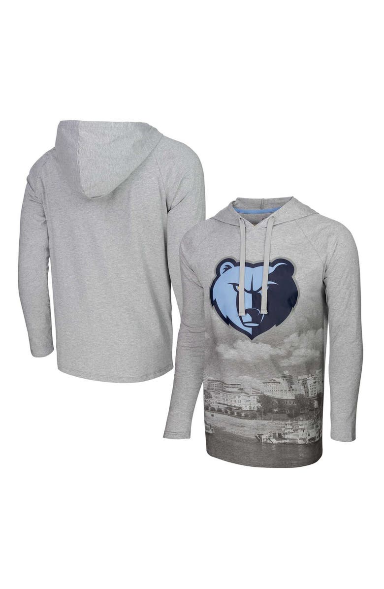 Stadium Essentials Men's Stadium Essentials Heather Gray Memphis Grizzlies Atrium Raglan Long Sleeve Hoodie T-Shirt, Main, color, Heather Gray