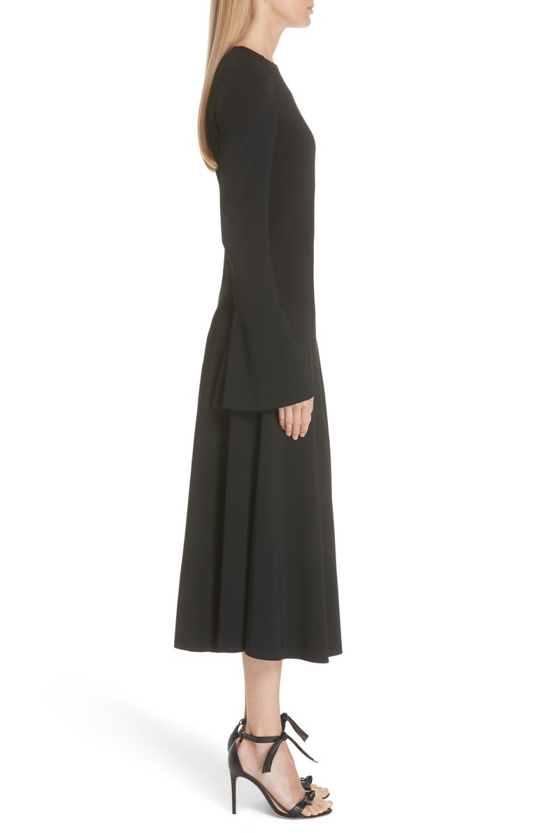 Khaite Split Cuff Asymmetrical Midi Dress, Alternate, color,