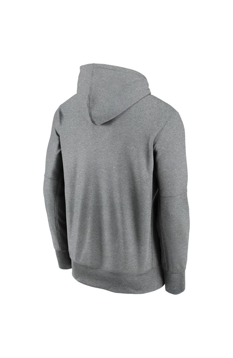 Nike Men's Nike Heathered Charcoal Las Vegas Raiders Fan Gear Primary Logo Therma Performance Pullover Hoodie, Alternate, color,