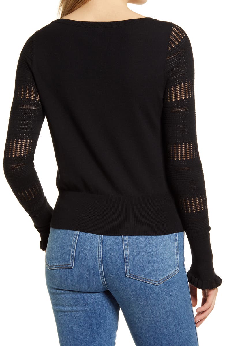 Halogen<sup>®</sup> Boatneck Pointelle Sweater, Alternate, color,