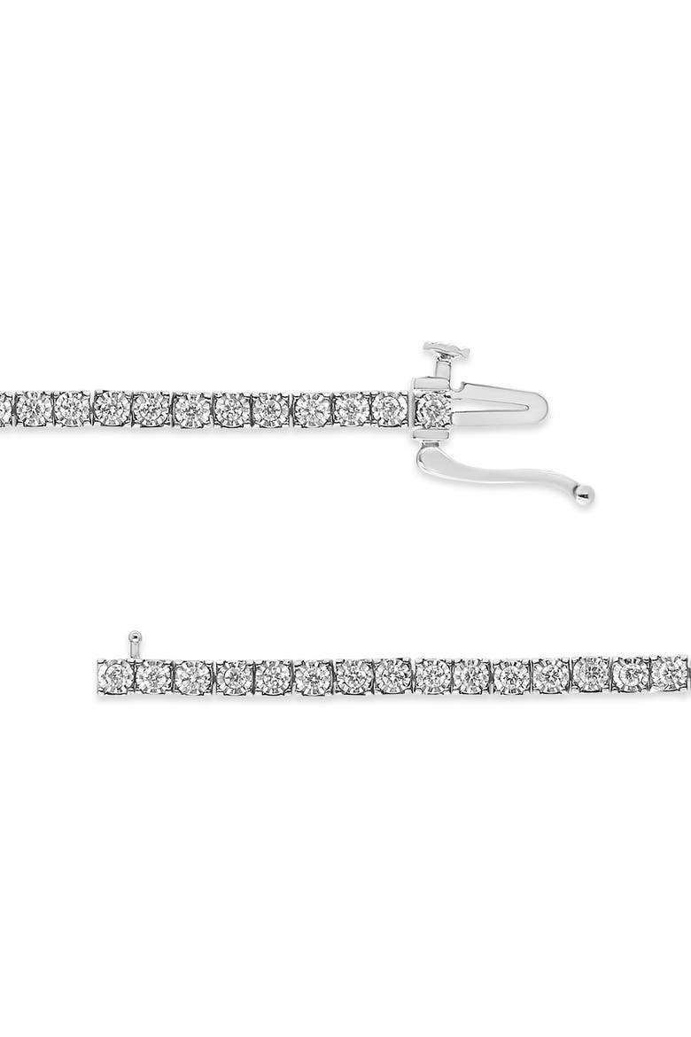 14K White Gold 1.0 Cttw Miracle Set Lab Grown Diamond Tennis, Alternate, color, White