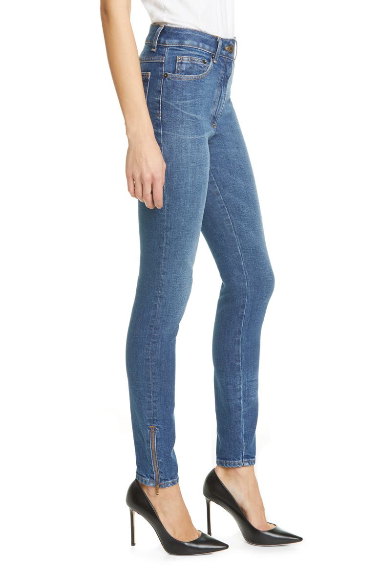 Beaded Bear Skinny Jeans, Alternate, color, 0295 BLUE