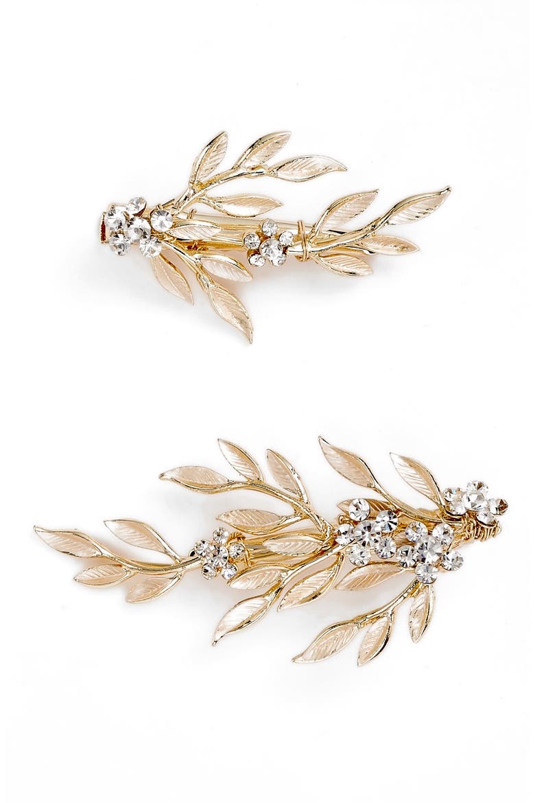 Calvina 2-Piece Hair Clip Set, Alternate, color, GOLD