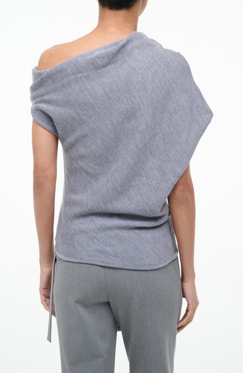 Staud Mabel One-shoulder Sweater In Gray