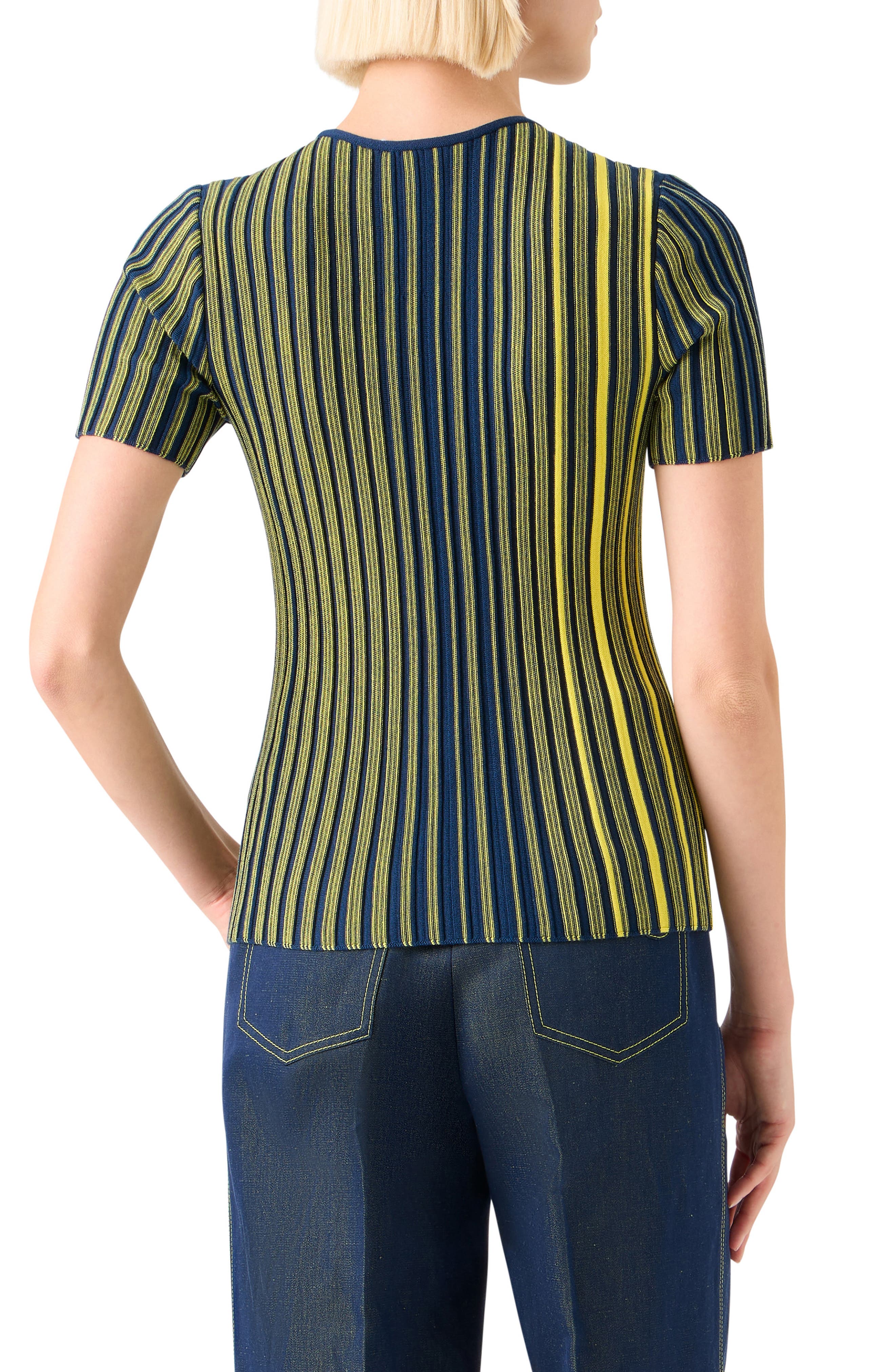 Stripe Virgin Wool Sweater - image 4