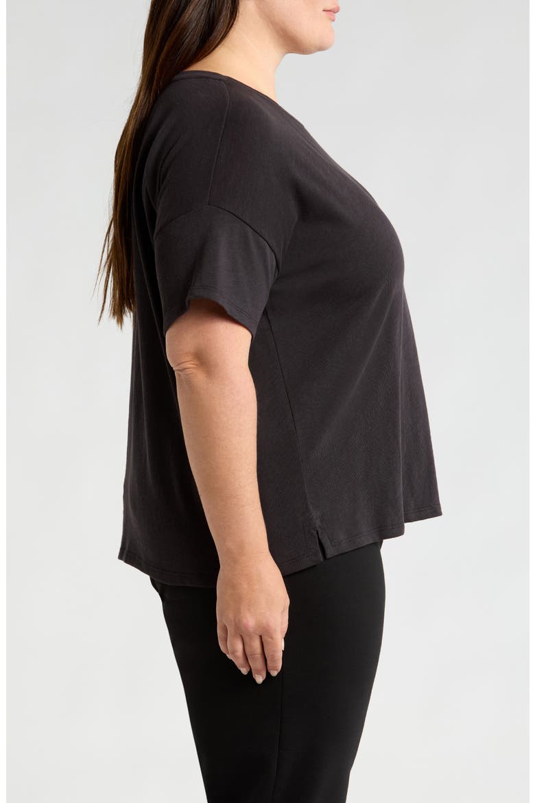 Organic Cotton Crewneck T-Shirt, Alternate, color, BLACK