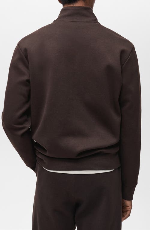 Mango Sudadera Perkins Bomber Jacket In Chocolate