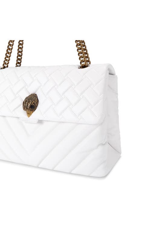 Kurt Geiger London Extra Large Kensington Leather Shoulder Bag In White