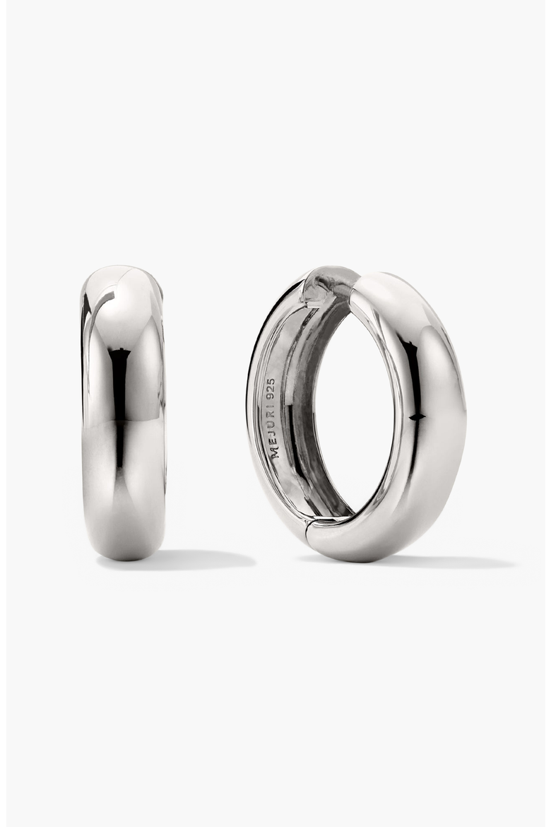 Chunky Hoops, Alternate, color, Sterling Silver