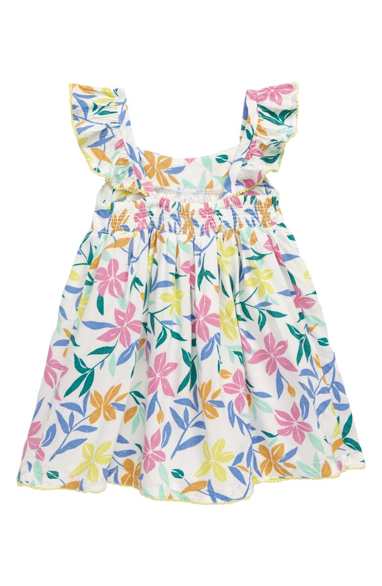 Peek Essentials Margot Floral Print Flutter Sleeve Dress, Alternate, color, 