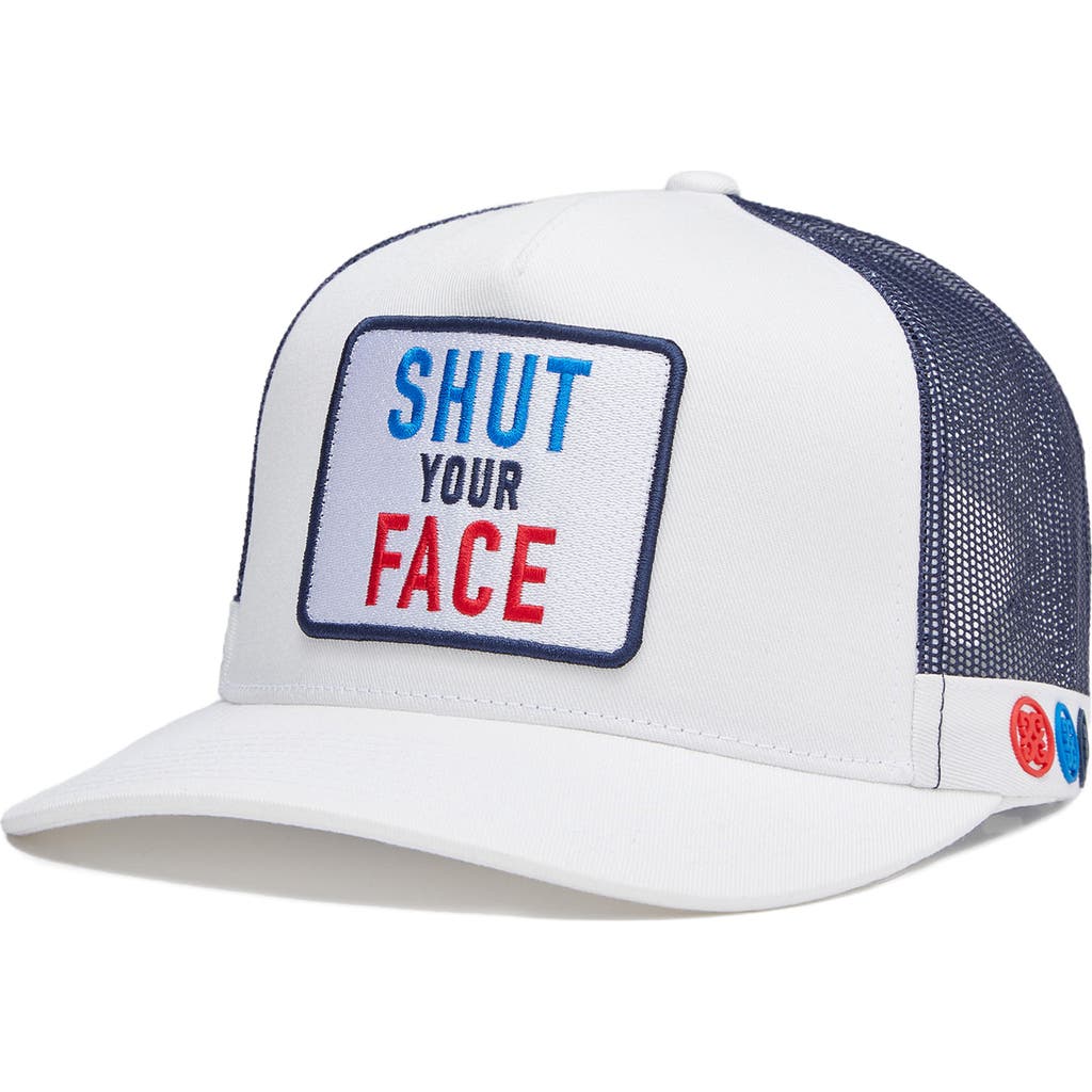 G/fore Shut Your Face Trucker Hat In Snow