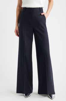 Theory High Waist Flare Leg Pants