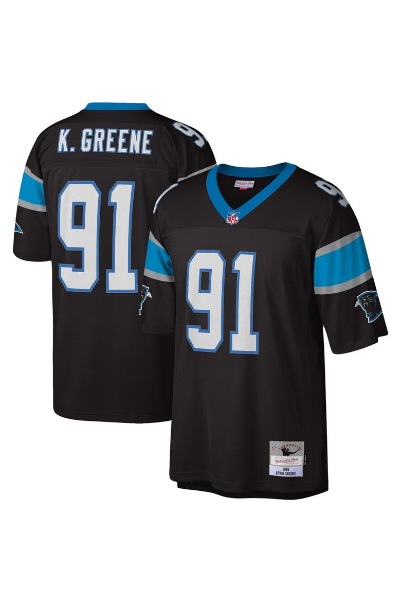 Men's Mitchell & Ness Kevin Greene Black Carolina Panthers Legacy Replica Jersey, Main, color, Black