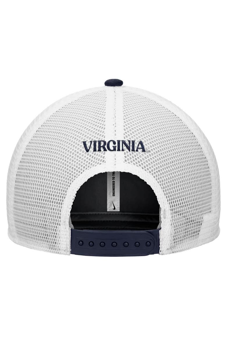 Men's Nike Navy Virginia Cavaliers Rise Trucker Dri-FIT Adjustable Hat, Alternate, color, Navy