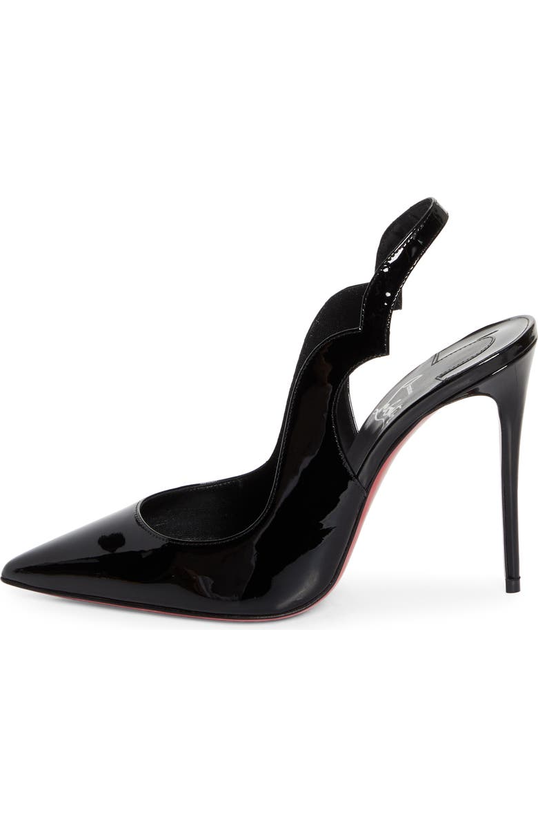 Christian Louboutin Hot Chick Pointed Toe Slingback Pump, Alternate, color, Black