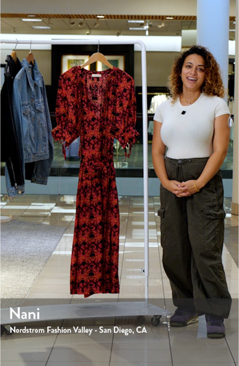 Selena Tie Dye Puff Sleeve Cover-Up Maxi Dress, sales video thumbnail