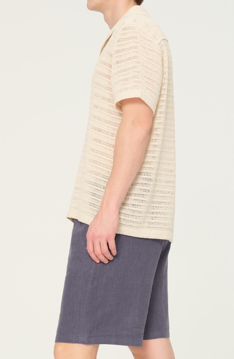 DL1961 Hugh Open Knit Linen Camp Shirt, Alternate, color, 