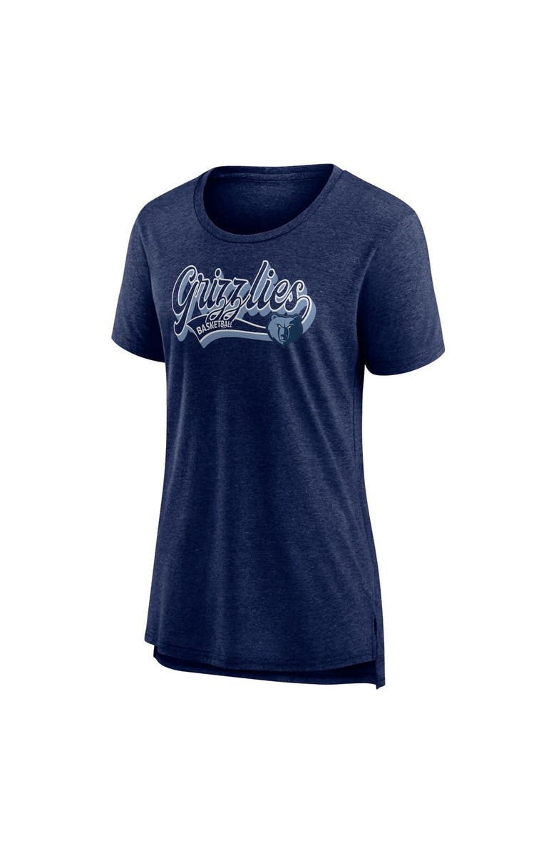 FANATICS Women's Fanatics Branded Heather Navy Memphis Grizzlies League Leader Tri-Blend T-Shirt, Alternate, color, Heather Navy