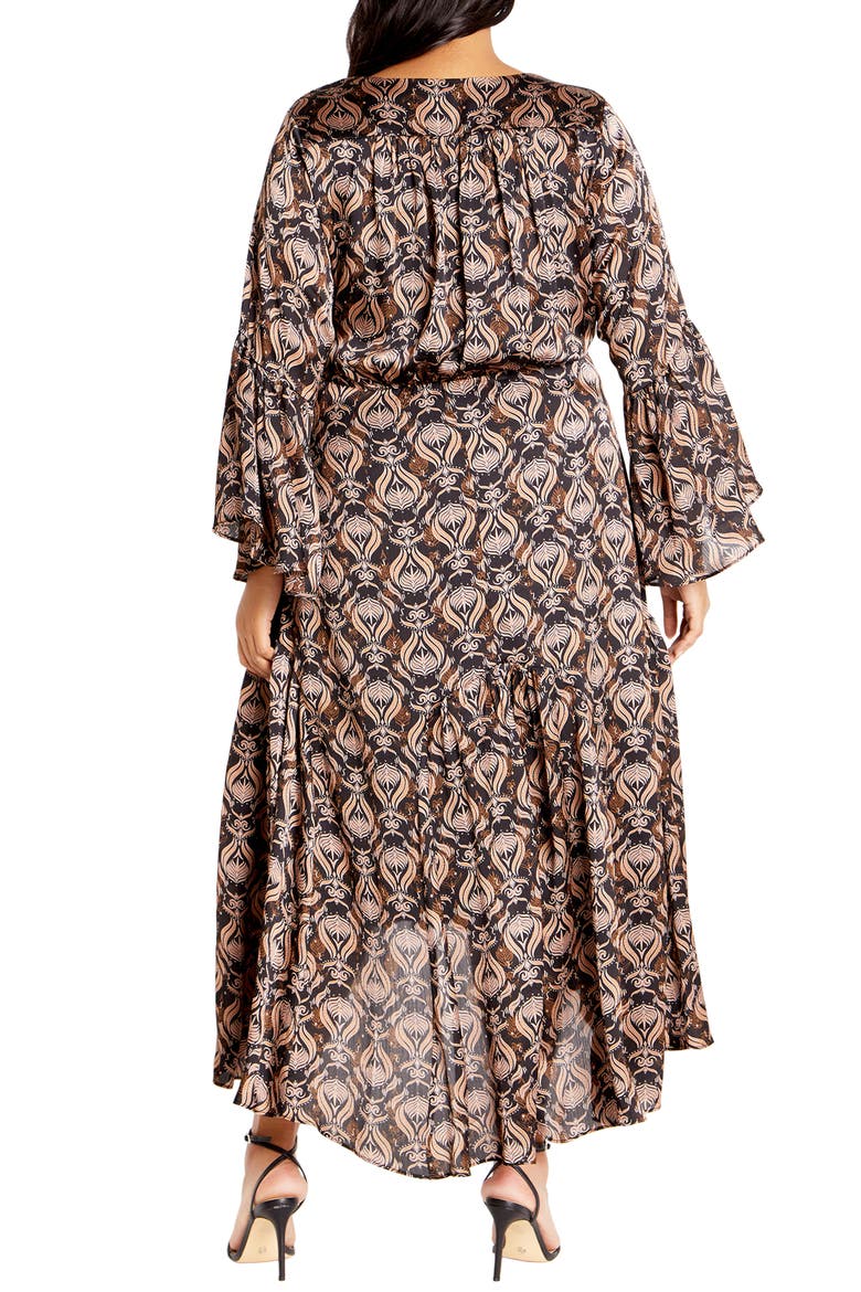 Remington Faux Wrap Maxi Dress, Alternate, color, BLACK PRINT