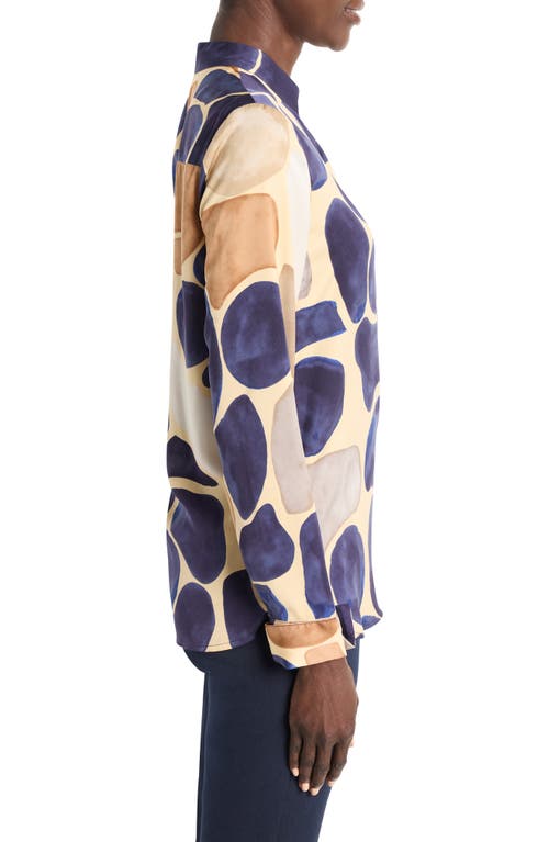 Shop Nic + Zoe Nic+zoe Playful Pebble Button-up Shirt In Neutral Multi