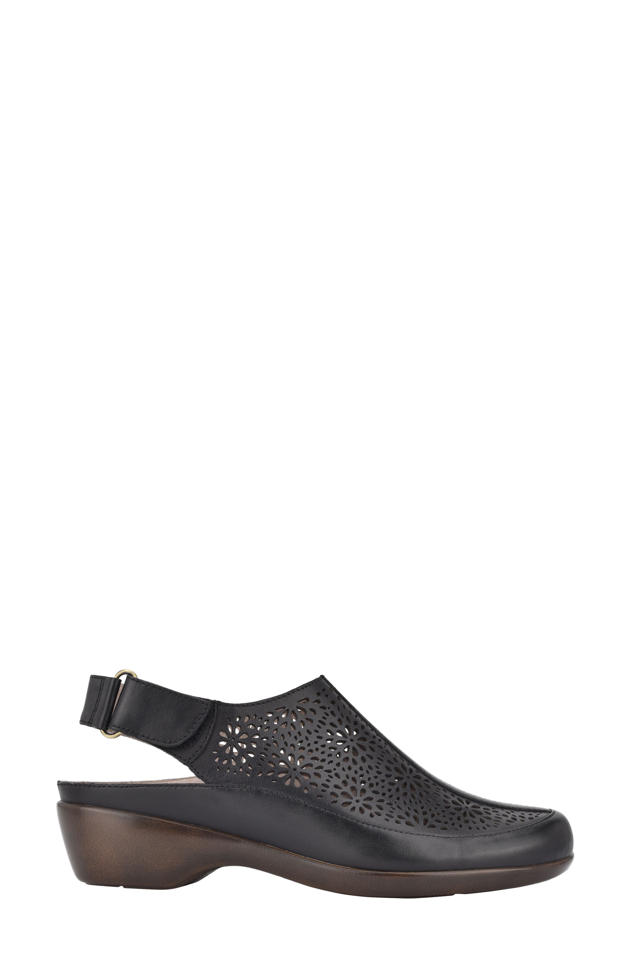 Easy Spirit Dawn Slingback Clog, Alternate, color, Black Leather