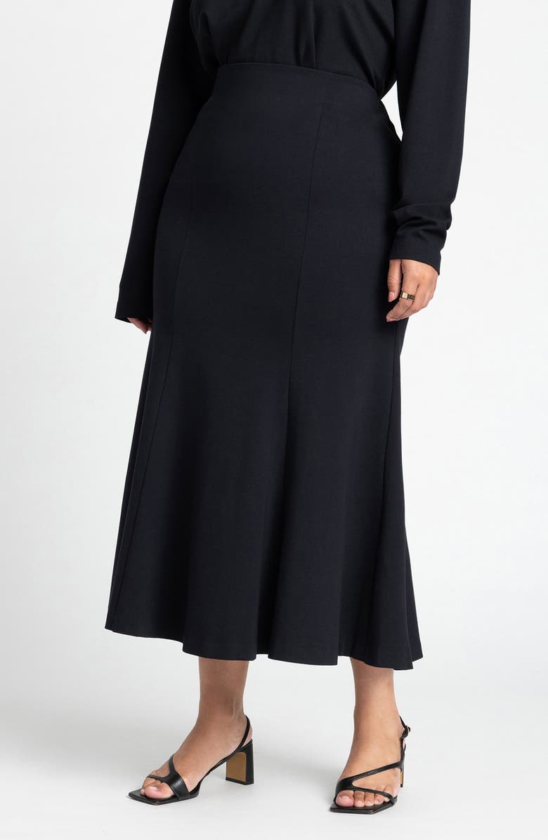 ELOQUII Stretch Maxi Skirt, Main, color,