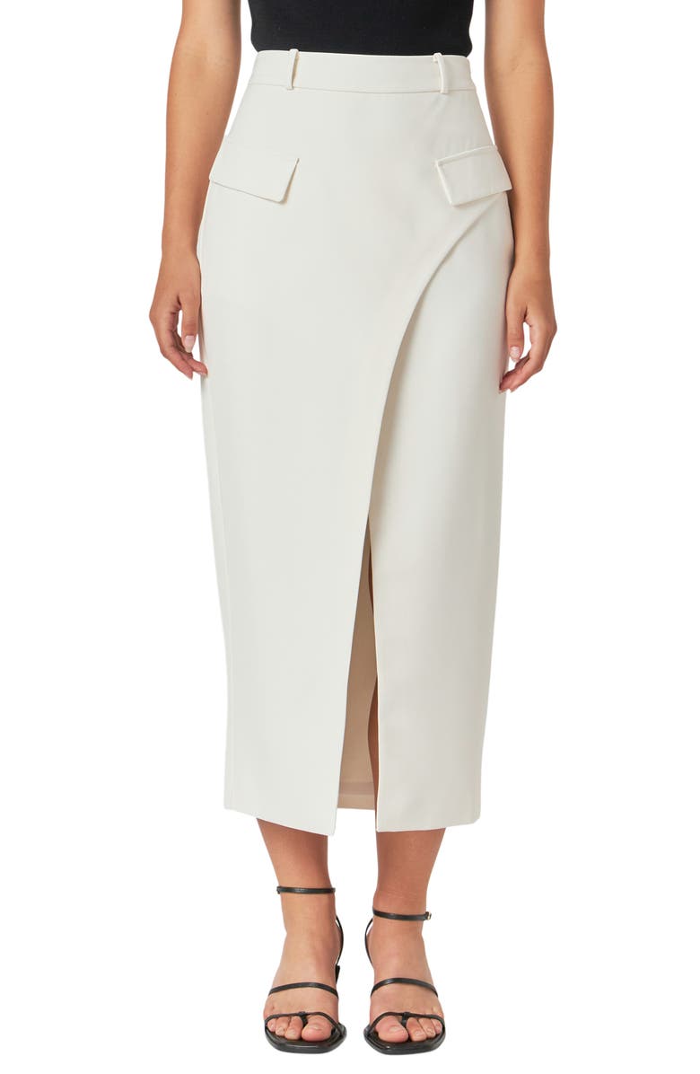 Endless Rose Faux Wrap Midi Skirt, Main, color,