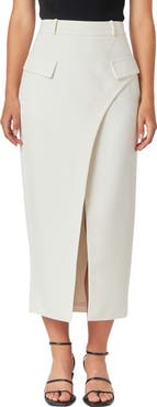 Endless Rose Faux Wrap Midi Skirt