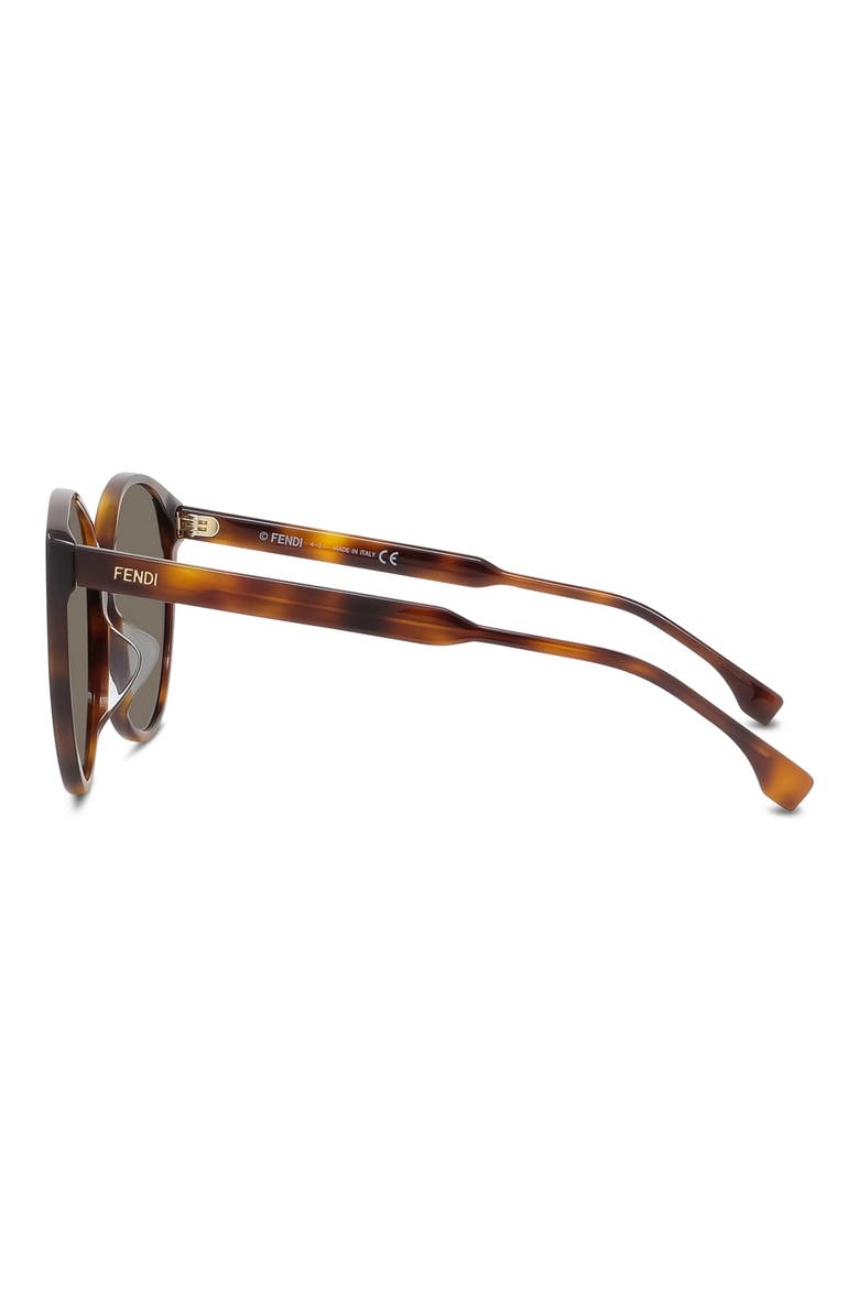 'Fendi Fine 59mm Round Sunglasses, Alternate, color, BLONDE HAVANA / BROWN