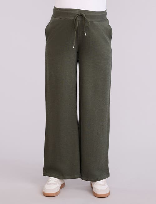 Motherhood Maternity Under The Belly Wide Leg Sweatpants In Green