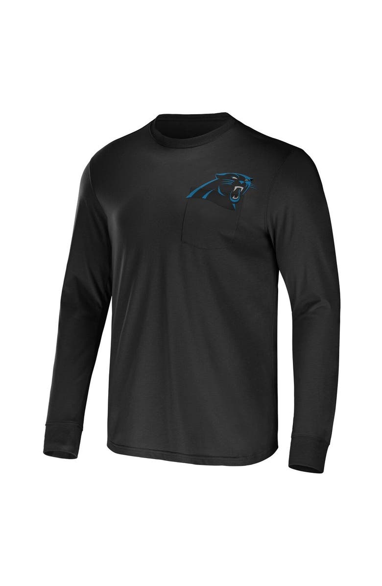 NFL X DARIUS RUCKER Men's NFL x Darius Rucker Collection by Fanatics Black Carolina Panthers Team Long Sleeve Pocket T-Shirt, Alternate, color, Black