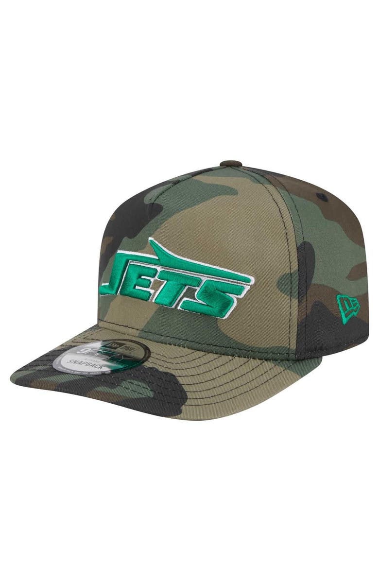 New Era Men's New Era Camo New York Jets Woodsy 9FIFTY Snapback Hat, Main, color, 