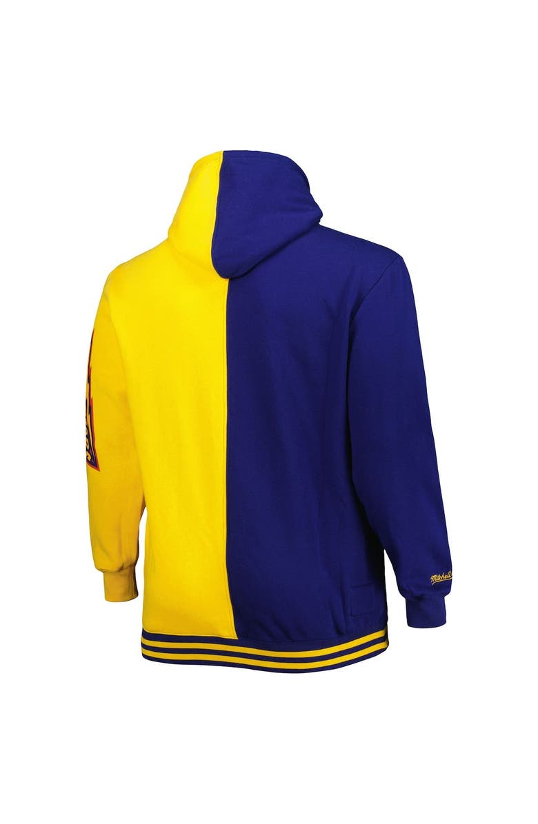Mitchell & Ness Men's Mitchell & Ness Navy/Gold Golden State Warriors Big & Tall Hardwood Classics Split Pullover Hoodie, Alternate, color, Navy