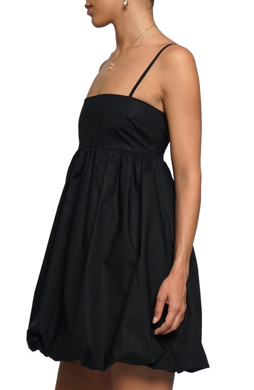 Know One Cares Bubble Hem Babydoll Minidress In Black