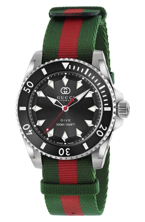 Dive Fabric Strap Watch, 40mm